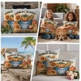 thumbnail image 5 of Orange Pumpkins Fall Outdoor Waterproof Pillow Covers, Thanksgiving Sunflower Maple Country Corns Decorative Square Throw Pillowcase Sofa Cushion Sham for Patio/Couch/Chair, 24"x24" 2 Pack, 5 of 8