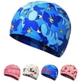 thumbnail image 2 of Gorros de baño de color sólido para niños, gorro de natación, gorro de baño, gorros de baño para niños de 2 a 10 años, niños y niñas con estilo de pelo largo3 Sailing Electrónica, 2 of 5