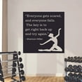 thumbnail image 2 of Everyone Gets Scared Quotes Gymnastics Motivation Quote Wall Sticker Art Decal for Girls Boys Room Bedroom Dance Studio Garage House Fun Home Decor Stickers Wall Art Vinyl Decoration Size (30x30 inch), 2 of 3