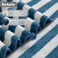 thumbnail image 3 of Smuge 12 Pcs Stripe Family Bath Towels Set - 4 Bath Sheet Towels, 4 Hand Towels, 4 Washcloths, Microfiber Soft Shower Towel for Bathroom Gym Spa(Blueberry), 3 of 9
