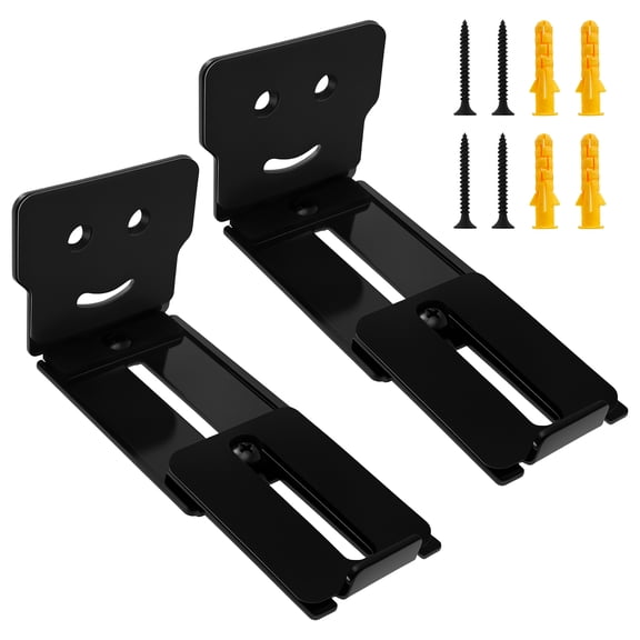 Iron Soundbar Wall Mount Bracket 50kg Load Capacity Speaker Wall Mount Rack Stable Support Soundbar Support Stand for Home