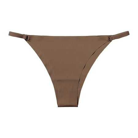 Bigersell Underwear Women Clearance Cotton Underwear Women Boyshort Thongs Panty Style P-1174 Cotton Plus Size Panties Lace Thong Briefs Mid Waist Women Cheeky Panties Coffee L