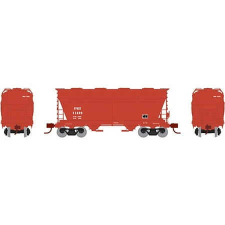 Athearn N Scale ACF 2970 Covered Hopper ITGX (Bright Red) #11522