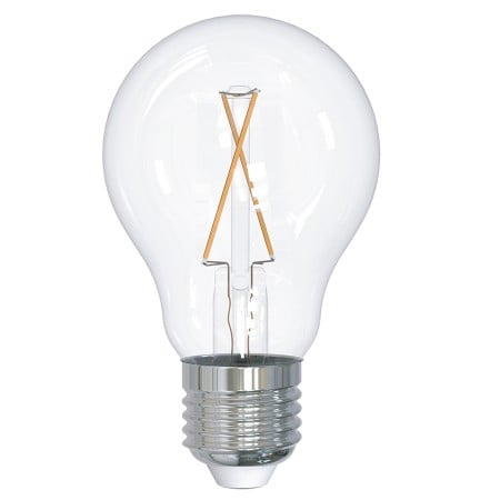 

1 PK-Bulbrite LED2A19/27K/FIL/3 2.5W LED Filament A19 120V Medium E26 Base 2700K Dimmable Clear (776871)