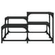 thumbnail image 4 of Mesa de café vidaXL cuadrada de madera de ingeniería negra con marco de metal, 4 of 9