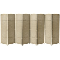 Sorbus 8 Panel Privacy Screen Room Divider: 6 ft. Tall, Extra Wide Hinged Panels, Double-Weaved