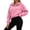 Pink, variant on cocolona Womens Cropped Workout Hoodies Casual Long Sleeve Pullover Hooded Fall Sweatshirts Tops