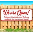 thumbnail image 1 of We Are Open For Convenience 13 oz Vinyl Banner With Metal Grommets, 1 of 4