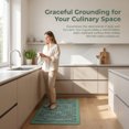 thumbnail image 4 of REGALWOVEN Kitchen Rugs Non-Slip Rubber Backing Kitchen Mats for Floor, Oil Absorbent Runner Rug for Laundry Room, Entryway Green 28" x 18", 4 of 6