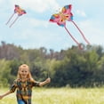 thumbnail image 4 of Sioweci Kids Butterflies Kite with 50M Flying Line Outdoor Beach Park Lawn Easy to Fly Large Long Tail Colorful Animal Kite Adults Boys Girls Gift Pink, 4 of 13