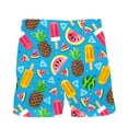 thumbnail image 6 of Xysaqa Mens Swim Trunks Bathing Suits Funny Fruit Print Swimwear Mens Board Shorts, Mens Drawstring Elastic Waist Lightweight Summer Beach Shorts with Pockets （Available In Big & Tall) Blue 5X, 6 of 8