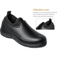 thumbnail image 6 of SKIUHS Men & Women's Slip-On Slip Resistant Chef Shoes – Waterproof Oil Resistant Microfiber Leather Kitchen Work Safety Footwear, 6 of 7