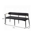 thumbnail image 5 of ACME Jaramillo Chenille Fabric Upholstered Bench with Gold Armrest in Black, 5 of 6