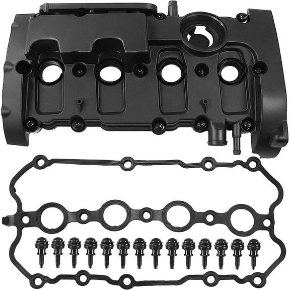 A-Premium Engine Valve Cover, with Gasket & Bolts, Compatible with Audi A4 2005-2006, A4 Quattro 2005-2009, L4 2.0L DOHC, Replace # 06D103469N