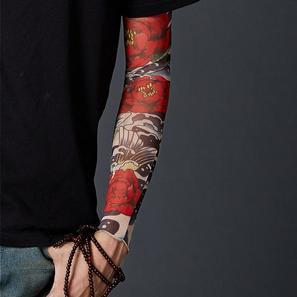 HAXMNOU Tattoo Sleeve Sun UV Protection Stretch Arm Cover Cycling Driving Costume Dress HAXMNOU Tattoo Sleeve Sun UV Protection Stretch Arm Cover Cycling Driving Costume Dress
