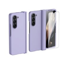 Dteck for Samsung Galaxy Z Fold 5 Case with Front Screen Protector & Hinge Protection, Full Body Shockproof Rugged Case for Samsung Galaxy Z Fold5 5G,Purple