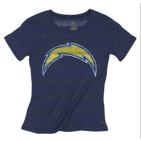 NFL Football Juniors San Diego Bolder Striped Short Sleeve Tee T-Shirt, (Best Nfl Football Fans)