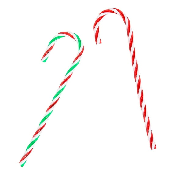 Fun Express 6" Striped Candy Cane Plastic Christmas Ornaments - 24 Pieces