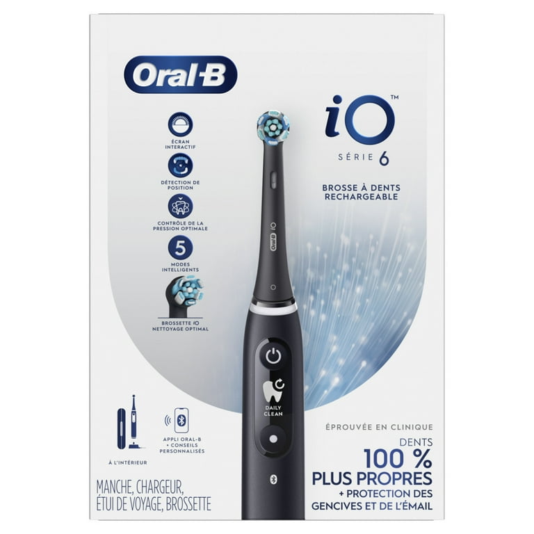 Oral-B iO Series 6 Powered Electric Toothbrush, Black Lava, with 1
