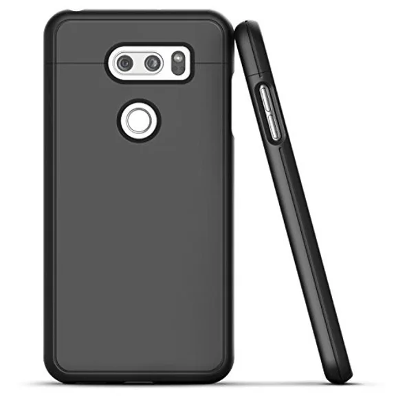 Encased Lg V40 Phone Case Black Ultra Slim Fit Grip Cover Thin Armor Shell