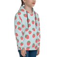 thumbnail image 3 of Fotbe Hand Drawn Strawberry Pattern Youth Pullover Hooded Sweatshirt, Boys Hoodie, Kangaroo Pocket Hoodie for Kids Girls -X-Large, 3 of 6