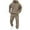Khaki, variant on Men's and Women's Letter Print Long Sleeve Hoodie & Joggers Set, Casual Oversized Autumn Winter Fashion Sports Tracksuit Outfit