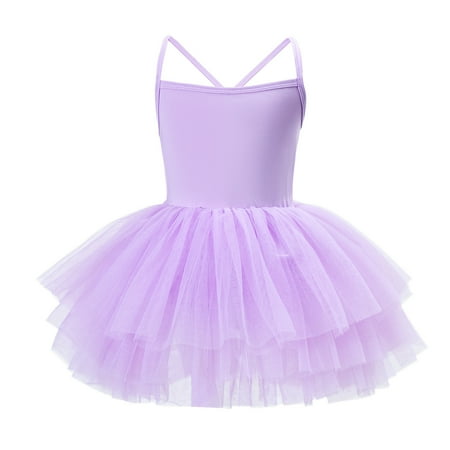 Kiijoy Girls Ballet Dance Dress Leotard Sleeveless Dancewear Ballet Tutu Skirt Sizes 9-10