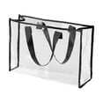 thumbnail image 1 of Kcodviy Portable Swimming Bag Cosmetic Work Tote Storage Bag Multifunctional Transparent Tote Bag with Pockets Wash Bag Large Capacity Mesh Beach Tote Beach Bag, 1 of 3