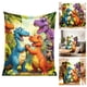 thumbnail image 2 of Manta de felpa con dinosaurios Manta suave y cálida para niños y niñas Manta acogedora para la siesta, la cama o el sofá Con motivos de dinosaurios, 2 of 8