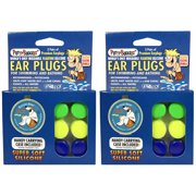 2 pack!!! 6 pair putty buddies waterblock swimming ear plugs - qty.2 3packs included - yellow, green, blue color ear plugs