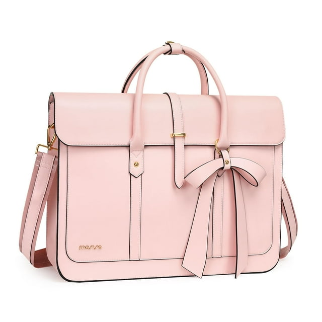Funda para portátil MOSISO de piel sintética convertible de 13-14 pulgadas, rosa