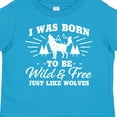 thumbnail image 4 of Inktastic I Was Born to Be Wild and Free with Wolf and Mountains Boys or Girls Toddler T-Shirt, 4 of 5