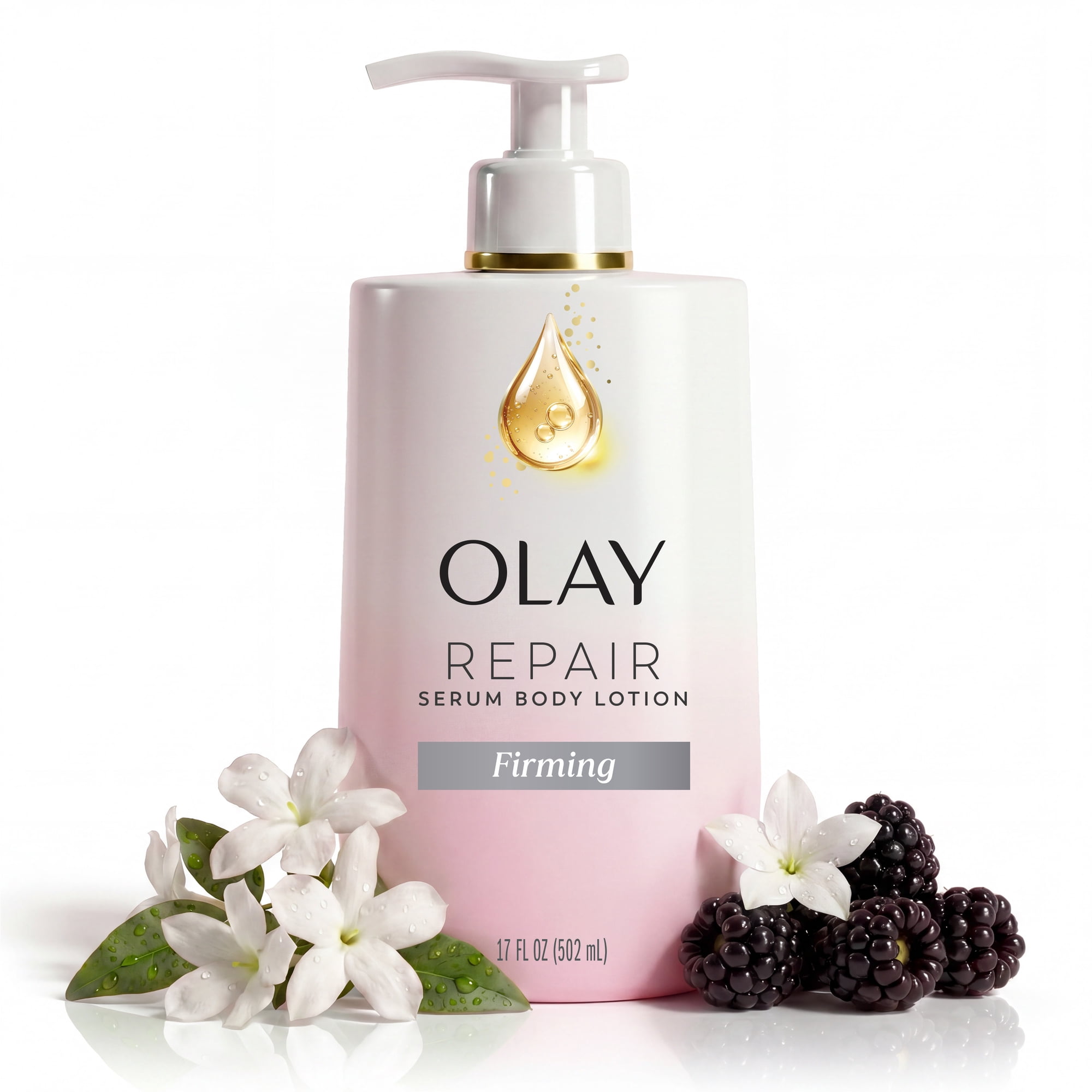Olay Firming Body Lotion with Collagen Peptide, 96 HR Moisture, Visible Firming Care, 17 fl oz