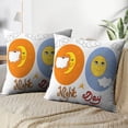 thumbnail image 3 of LALILO Throw Pillow Covers White Circle Month With Stars And Sun Cushion Cover 18" x 18", 2 Pack, 3 of 6