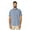 Clear Sky Blue, variant on Men's and Big Men's Yarn Dyed Panels Short Sleeve Linen Cotton Button-Down Shirt, Sizes S-5XL