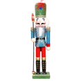 thumbnail image 4 of 3x Christmas Wooden Nutcracker Soldier Statue Home Decoration Gifts, 4 of 9