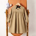 thumbnail image 6 of JFOPQVSM Toddler Kids Baby Girl Dress Long Sleeve Solid Color Casual Dresses Girls Fall Winter Outfit Clothes, 6 of 6