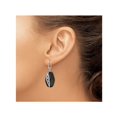 thumbnail image 3 of Black Onyx Dangle Leverback Earrings in Sterling Silver, 3 of 4