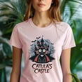 thumbnail image 5 of Catula’s Castle Vampire Cat Shirt for Adults, Spooky Funny Halloween Tee, Natural, Size M, 5 of 6