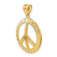 thumbnail image 4 of 14k Yellow Gold Peace Sign Charm Pendant, 4 of 4
