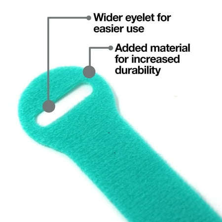Wrap-It Storage - Self-Gripping Cable Ties (20-Pack) Reusable Hook and Loop Cord Organizer Cable Tie for Cord Management and Organization - Black
