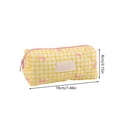 thumbnail image 3 of Cloth Pencil Pouch Makeup Brush Bags - Versatile Travel Organizer for Cosmetics, Toiletries, and Small Gadgets - Perfect Gift for Any Occasion, Lightweight and Stylish Design,Yellow, 3 of 5