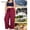 Wine, variant on BUIGTTKLOP Womens Plus Size Yoga Pants Drawstring Wide Leg Casual Palazzo Pants High Waisted Comfy Loose Lounge Pants with Pockets