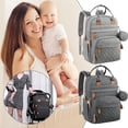 thumbnail image 3 of Daily Mix Store Sac Maman Multifonction Pliable, Sac à Couches avec Conception Imperméable, Rangement Zoné pour Biberons Vêtements, 3 of 9