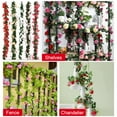 thumbnail image 4 of 94.5 inch Fake Rose Vine Flowers Plants Artificial Flower Hanging Rose Ivy Wedding Party Garden Craft Art Déco,69 Roses, 4 of 6