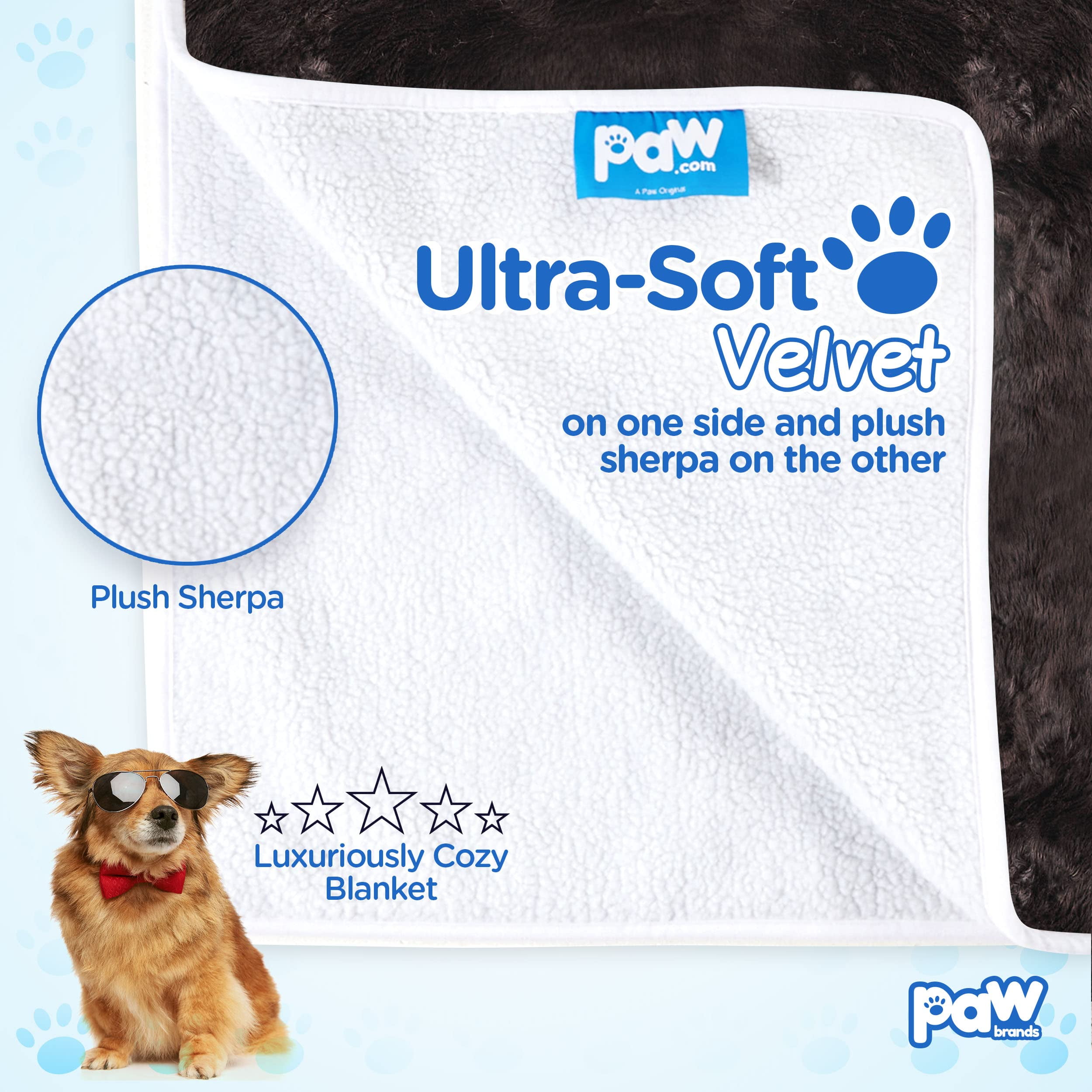 Paw Brands Dog Blanket Waterproof Cool Comfort Throw Blanket for Pets 60 x 50 inch