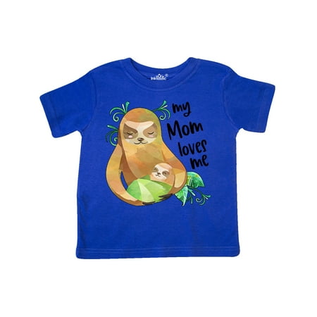 

Inktastic My Mom Loves Me Cute Sloth and Baby Gift Toddler Boy or Toddler Girl T-Shirt