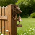 thumbnail image 5 of Dog Themed Welcome Doorbell, Retro Funny Animal Welcome Doorbell,Wall-Mounted Decorative Cast Iron/Resin Hanging Bell, Yard,Garden,Outdoor (1pcs-Doberman), 5 of 7