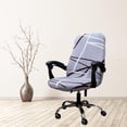 thumbnail image 4 of Housse de Chaise de Bureau Imprimée, Housse de Chaise Extensible pour Chaise, Style Abstrait, 4 of 7