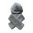 thumbnail image 2 of Sombrero de pescador con bufanda: un sombrero moderno y cómodo para excursiones de senderismo al aire libre. gris claro, 2 of 9